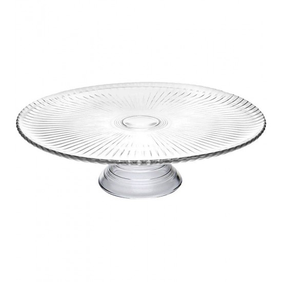 Prato Para Bolo 32cm de Vidro Modena Com pe